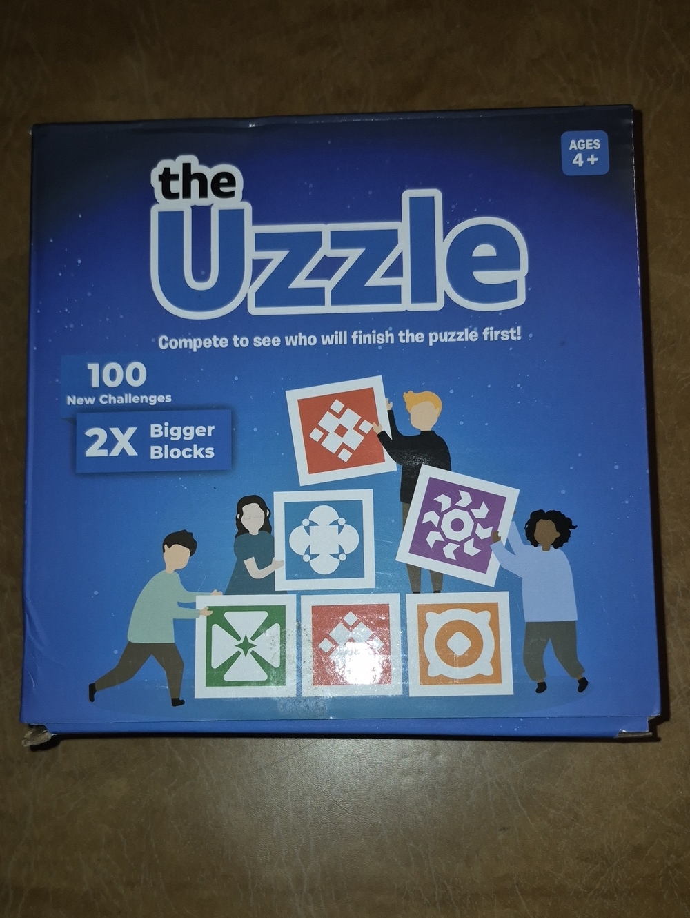 The Uzzle Puzzle Game - Blue - Family Matching Challenge..like New
